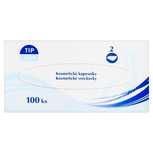 Papírové kapesníky 2Vr 100ks TIP LINE - Papírová hygiena Kosmetické kapesníčky box